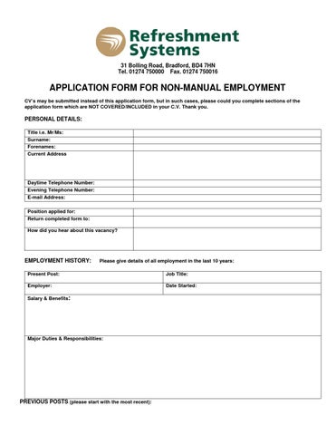hartwig care ltd application form