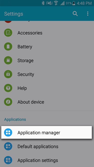 where is application manager in nougat