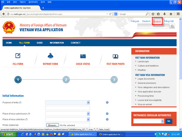 vietnam visa application form melbourne